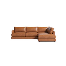 Valencia Serena Leather L Shape With Right Chaise Sectional Sofa Cognac Nappa 11000 Top Grain Leather Kiln Dried Wood - thumbnail 8