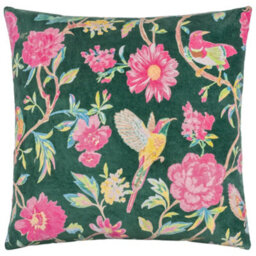 Wylder Aviary 100% Cotton Velvet Cushion Cover - thumbnail 1