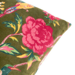 Wylder Aviary 100% Cotton Velvet Cushion Cover - thumbnail 4
