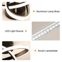 Pheashine Modern Led Ceiling Light , 4500K Neutral Light, Modern Flush Mount Ceiling Light For Hallway, Kitchen, Bedroom - thumbnail 4