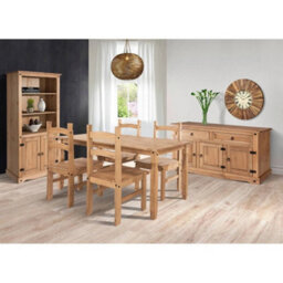 Set Of 2 Solid Pine Dining Chairs Home Indoor Chairs - thumbnail 2
