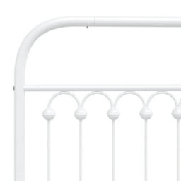 Berkfield Metal Bed Frame Without Mattress With Footboard White 183X203Cm - thumbnail 7