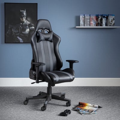 Julian Bowen Meteor Swivel Office Gaming Chair With Adjustable Arms, Back Tilt, 360 Spin, Height: 135 X Width: 55 X Depth: 67.5Cm - image 1