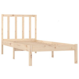 Berkfield Bed Frame Solid Wood Pine 75X190 Cm 2Ft6 Small Single - thumbnail 4