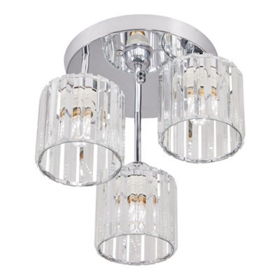 Thehotsale 3-Light Crystal Ceiling Light Luxury Crystal Chandelier For Dining Room & Living Room - image 1