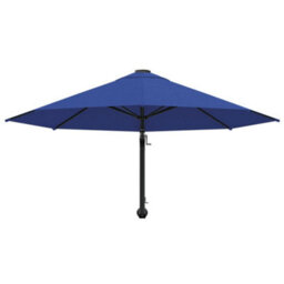 Berkfield Elegant Wall-Mounted Parasol With Metal Pole 300 Cm Blue - thumbnail 4