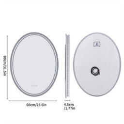 Luvodi 600X800mm Smart Oval Led Bathroom Mirror Backlit Edge Anti-Fog Waterproof Makeup Mirror - thumbnail 2