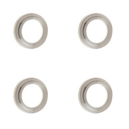 Loops 4 Pack Satin Nickel Stepped Outer Roses For Escutcheons - Luxury Door Hardware - Solid Brass Key Hole Cover - thumbnail 1