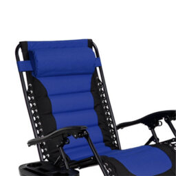 Groundlevel Set Of 2 Extra Wide Luxury Gravity Garden Sun Lounger / Relaxer Chair - thumbnail 4