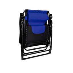 Groundlevel Set Of 2 Extra Wide Luxury Gravity Garden Sun Lounger / Relaxer Chair - thumbnail 3