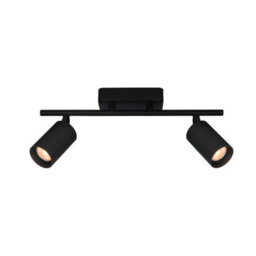 Luminosa Lighting Luminosa Tris Twin Ceiling Spotlight Black 2Xgu10