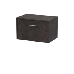 Hudson Reed Juno Wall Hung 1 Soft Close Drawer Vanity Unit With Colour Match Worktop In Metallic Slate Finish, 605mm - thumbnail 2