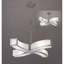 Luminosa Lighting Luminosa Duna Gu10 Pendant 4 Light L1/sgu10 Curved, Polished Chrome - thumbnail 2