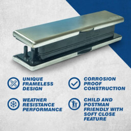 "UAP Limited Uap Iplate 12"" Mirror Polished Premium Stainless Steel Letterbox For Upvc Door Profiles 24 To 80mm" - thumbnail 2