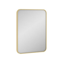 Royal Bathrooms Elmore 600 X 800mm Brushed Brass Framed Bathroom Mirror Rectangular Non-Led Minimalist Design - thumbnail 8