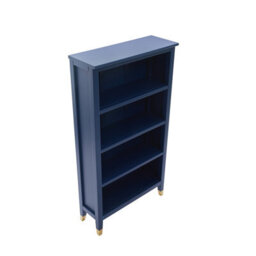 Cabinet Bits Palazzi Narrow Bookcase Blue H127 W69 D25Cm - thumbnail 3