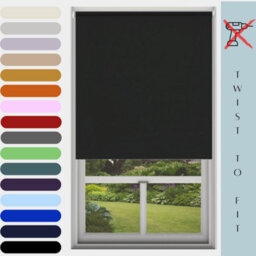 Caecus Blinds Mtm Blinds Outlet No Drill Daylight Roller Blind Black 090Cmx210Cm