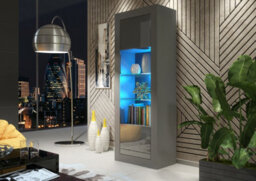Modern Sideboard Display Cabinet Cupboard Tv Stand Living Room High Gloss Doors - Dark Grey - thumbnail 5