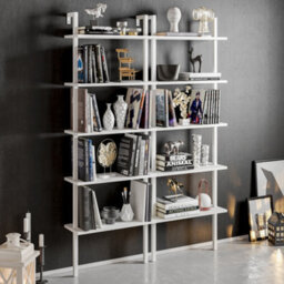 Decorotika Piante Bookcase Shelving Unit White - thumbnail 3