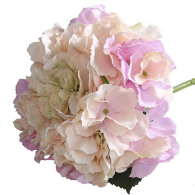 Artificial Silk Hydrangea Stem, Blush Pink. H42 Cm. - image 1