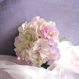 Artificial Silk Hydrangea Stem, Blush Pink. H42 Cm. - thumbnail 2