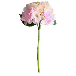 Artificial Silk Hydrangea Stem, Blush Pink. H42 Cm. - thumbnail 4