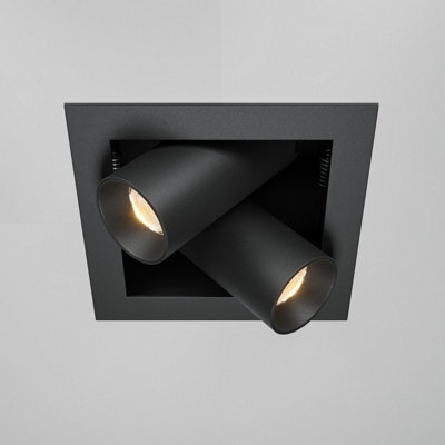 Luminosa Lighting Luminosa Magnum Twin Recessed Downlight Black 3000K 1000Lm - image 1