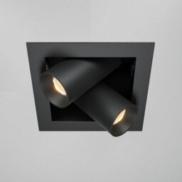 Luminosa Lighting Luminosa Magnum Twin Recessed Downlight Black 3000K 1000Lm - thumbnail 1