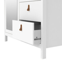 Wyld Haus Wildberry Matt White 2-Door Wardrobe With Mirror And 2 Drawers - thumbnail 9