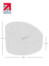 rucomfy Beanbags Rucomfy Adults Indoor Bean Bag Chair - Snug Oat Cinema Style - thumbnail 7