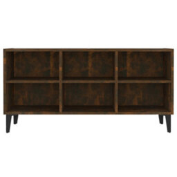 Berkfield Tv Cabinet With Metal Legs Smoked Oak 103.5X30X50 Cm - thumbnail 4