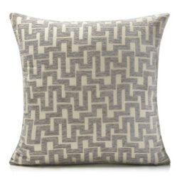Luxury Living Novo Silver 45Cm X 45Cm Luxury Geometric Chenille Cushion