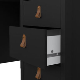 Furniture To Go Barcelona Desk 3 Drawers Matt Black - thumbnail 9