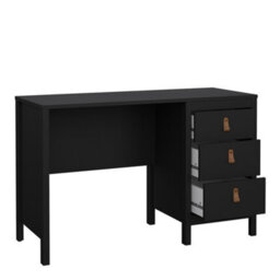 Furniture To Go Barcelona Desk 3 Drawers Matt Black - thumbnail 5