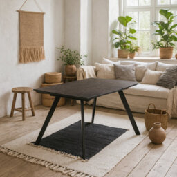 Wyld Haus Larkspur Black Ceramic Dining Table - thumbnail 2