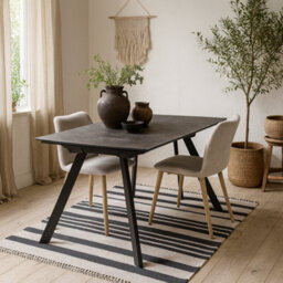 Wyld Haus Larkspur Black Ceramic Dining Table - thumbnail 1