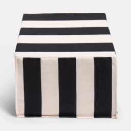 Ohs Stripe Print Garden Pouffe Outdoor Stool Footrest Table Side Chair - thumbnail 3