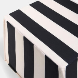 Ohs Stripe Print Garden Pouffe Outdoor Stool Footrest Table Side Chair - thumbnail 5