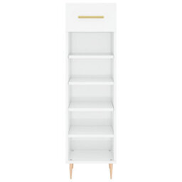 Berkfield Shoe Cabinet High Gloss White 30X35X105 Cm Engineered Wood - thumbnail 6