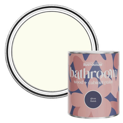 Rust-Oleum Antique White Gloss Bathroom Wood & Cabinet Paint 750Ml - image 1