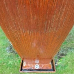 Primrose Vertical Corten Steel Water Wall With Colour Changing Leds H120Cm - thumbnail 7