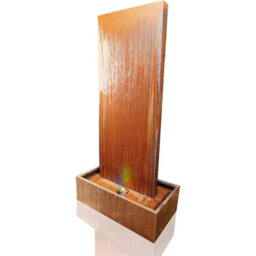 Primrose Vertical Corten Steel Water Wall With Colour Changing Leds H120Cm - thumbnail 1