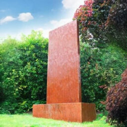 Primrose Vertical Corten Steel Water Wall With Colour Changing Leds H120Cm - thumbnail 2