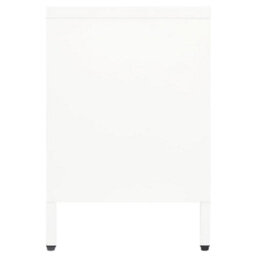 Berkfield Classic Tv Cabinet White 105X35X52 Cm Steel And Glass - thumbnail 4