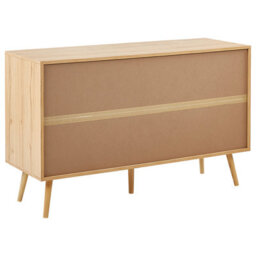 Beliani 6 Drawer Chest Perote Rattan Light Brown - thumbnail 7