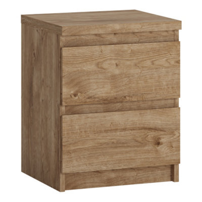 Furniture To Go Fribo Bedside Cabinet 2 Drawer In Golden Ribbeck Oak - image 1