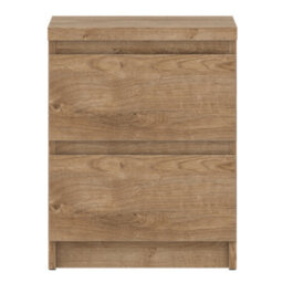 Furniture To Go Fribo Bedside Cabinet 2 Drawer In Golden Ribbeck Oak - thumbnail 2