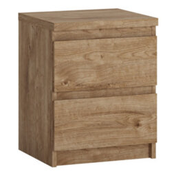 Furniture To Go Fribo Bedside Cabinet 2 Drawer In Golden Ribbeck Oak - thumbnail 1