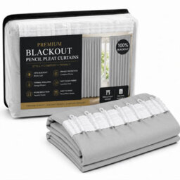 Imperial Rooms Blackout Curtain-Thermal Ready Made Pencil Pleat Curtain (2 Panel) For Dinning Curtain Light Grey(W)2.28Mx(L)1.83M - thumbnail 9