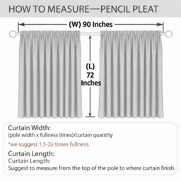 Imperial Rooms Blackout Curtain-Thermal Ready Made Pencil Pleat Curtain (2 Panel) For Dinning Curtain Light Grey(W)2.28Mx(L)1.83M - thumbnail 7